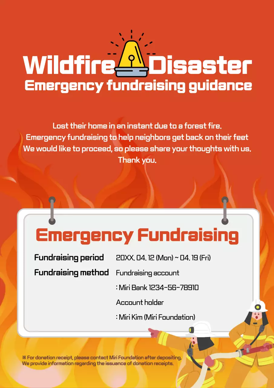 Orange Bold Wildfire Announcement Poster