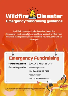 Orange Bold Wildfire Announcement Poster