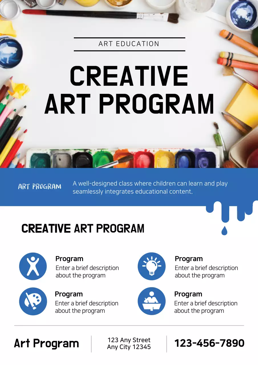 Colorful Creative Art Program Flyer Poster