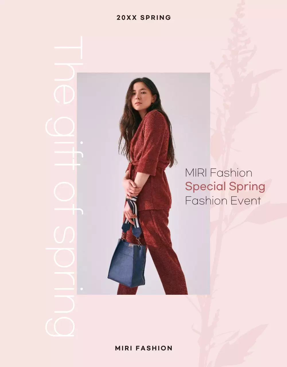 Pink Modern Fashion Promotion Poster