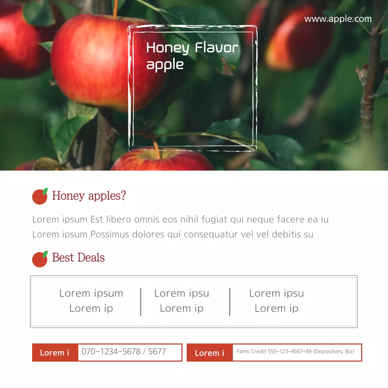 Honey flavored apples