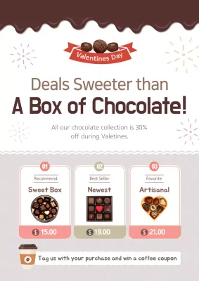 Brown Trendy Chocolate Promotion Poster