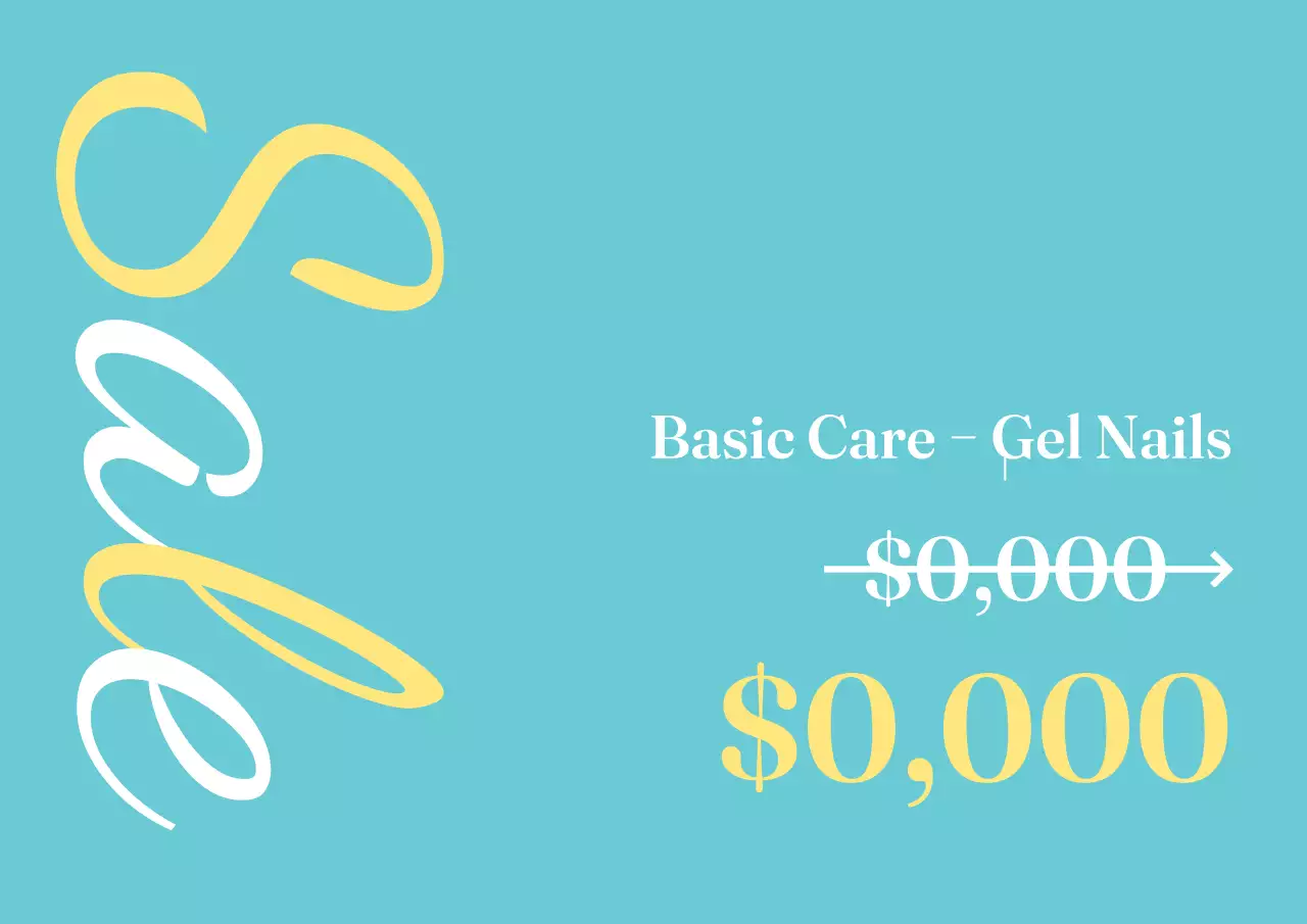 Turquoise Basic Nail Care Promotion Poster