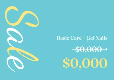 Turquoise Basic Nail Care Promotion Poster