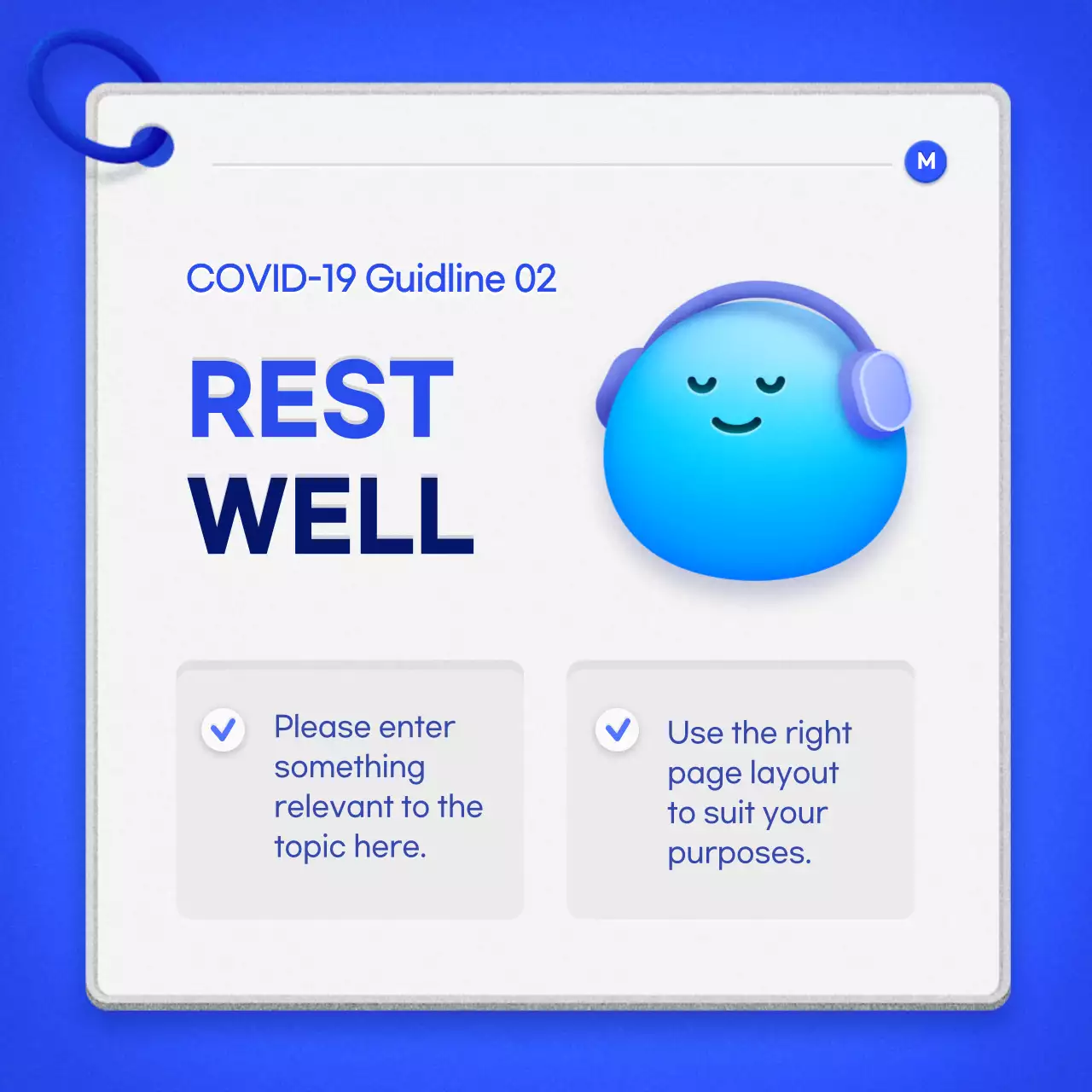 Blue Modern Covid-19 Guideline Instagram Carousel