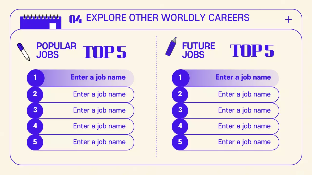 퍼플 모던 커리어 가이드 프레젠테이션