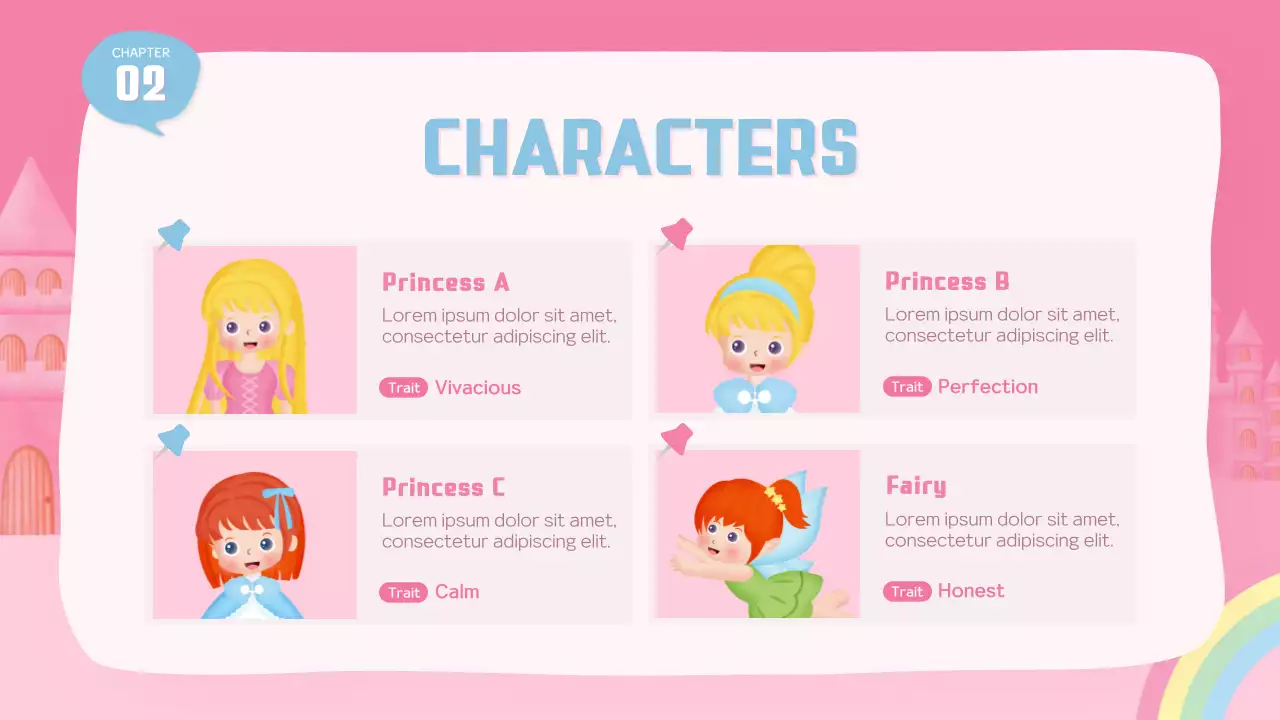 A cute princess in pink and a storytelling lesson