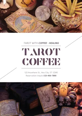 Beige Traditional Tarot Promotion Poster