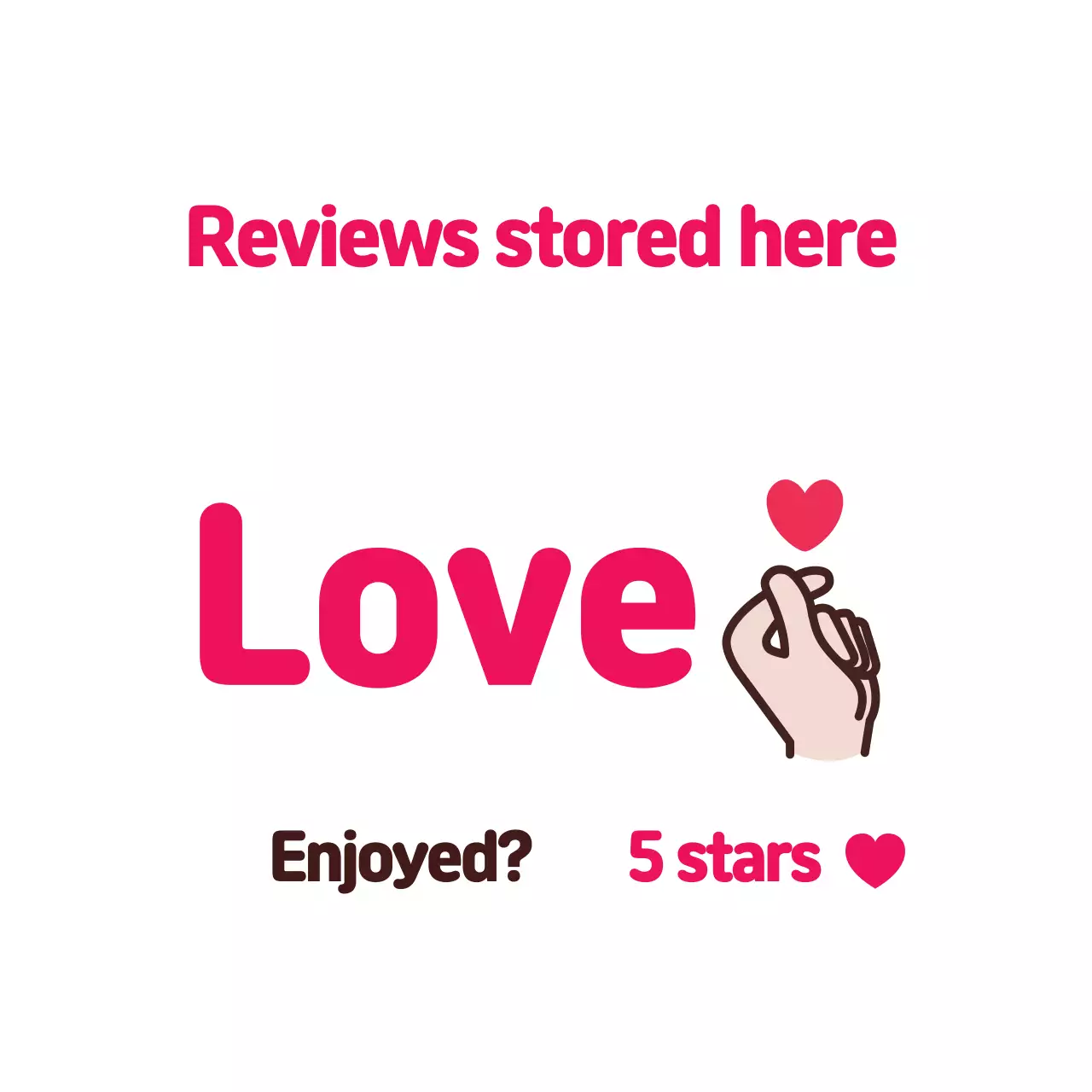 Pink Minimal Reviews Sticker Banner