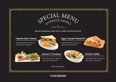 Black Elegant Menu Promotion Poster