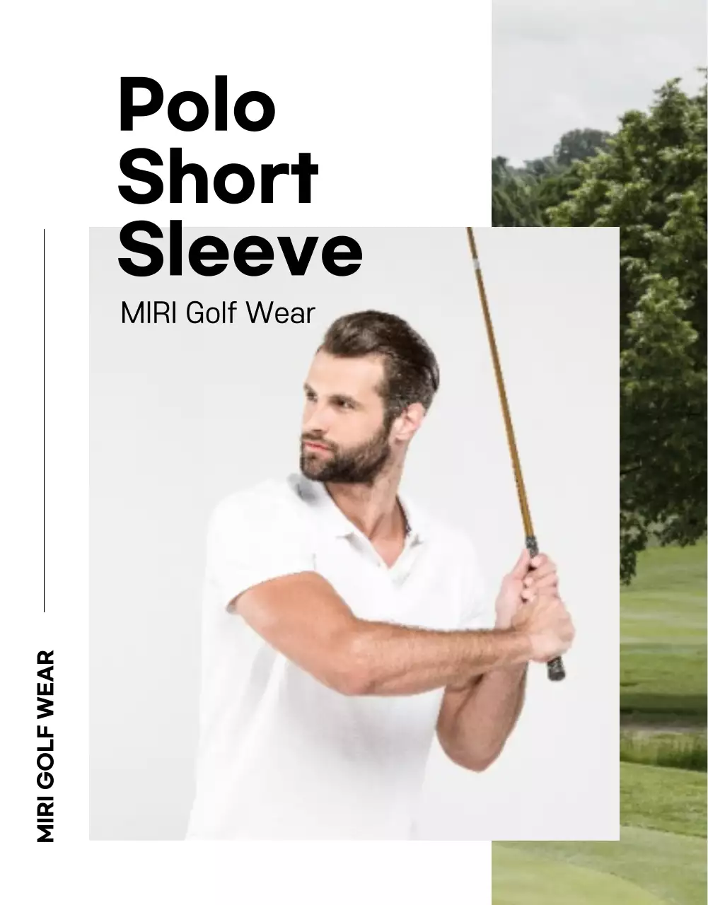 Simple, modern style golf wear details