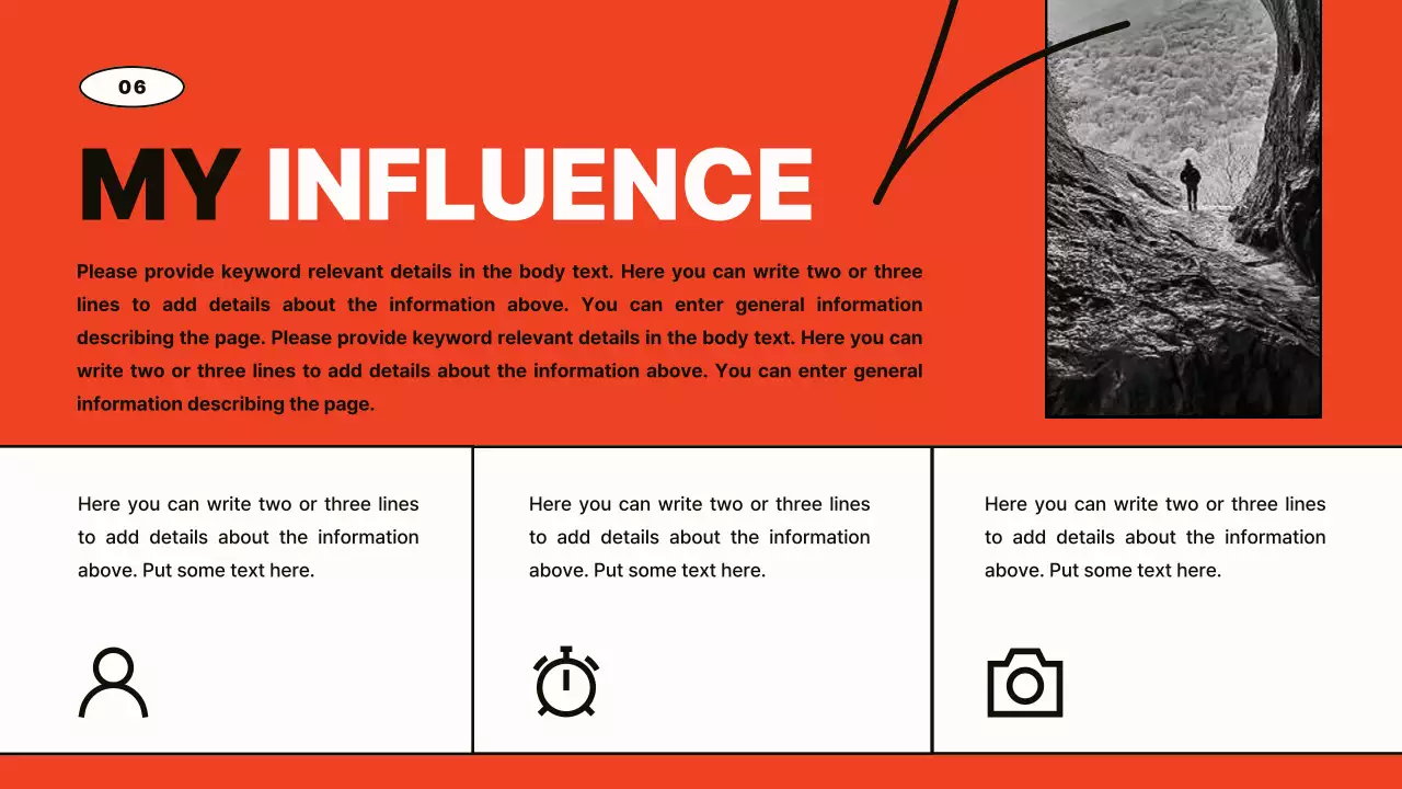 레드 미니멀 개인 프리젠테이션