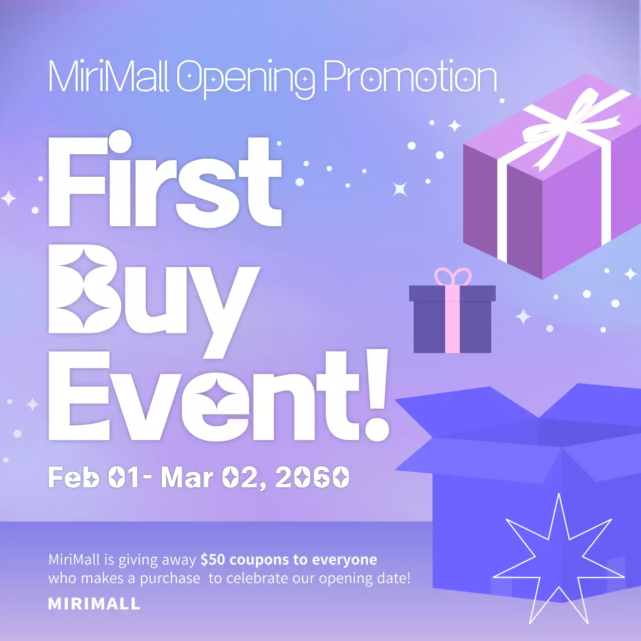 A cheering event full of purple gifts