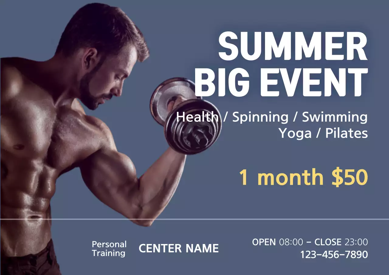 Navy Professional Fitness Promotion Poster