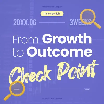 Purple Modern Investment Schedule Social Media Post