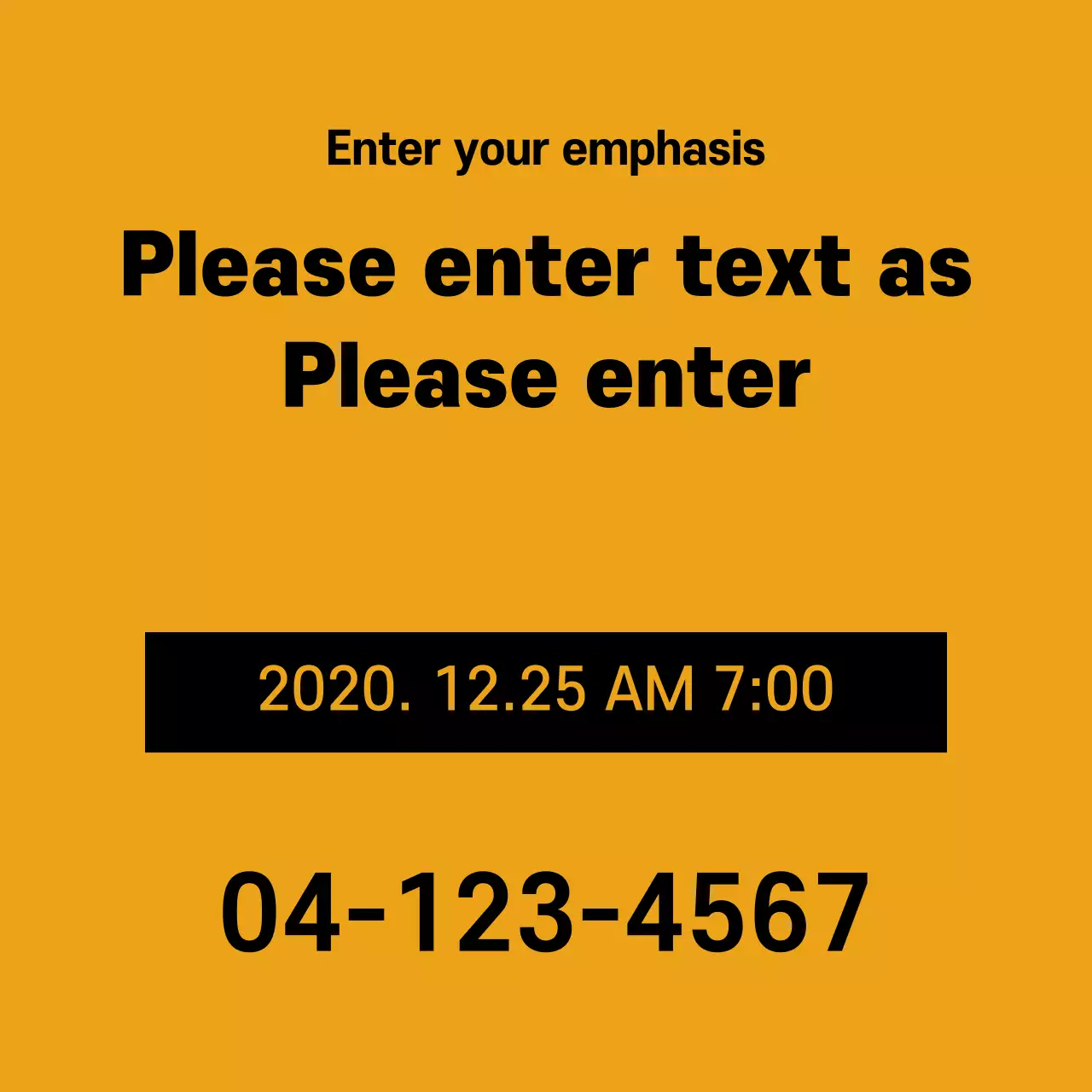 Yellow Minimal Event Announcement Banner