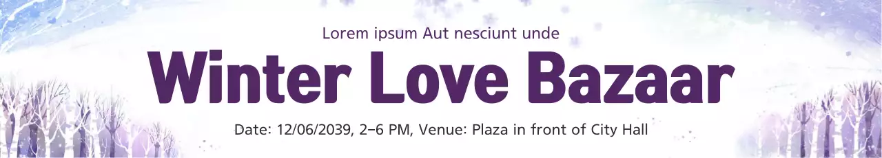 Banner de anúncio de evento elegante roxo