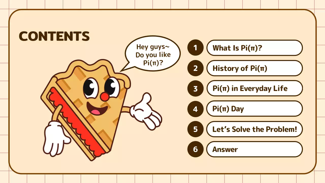 Cute Cartoon Circumference Training in Beige and Brown