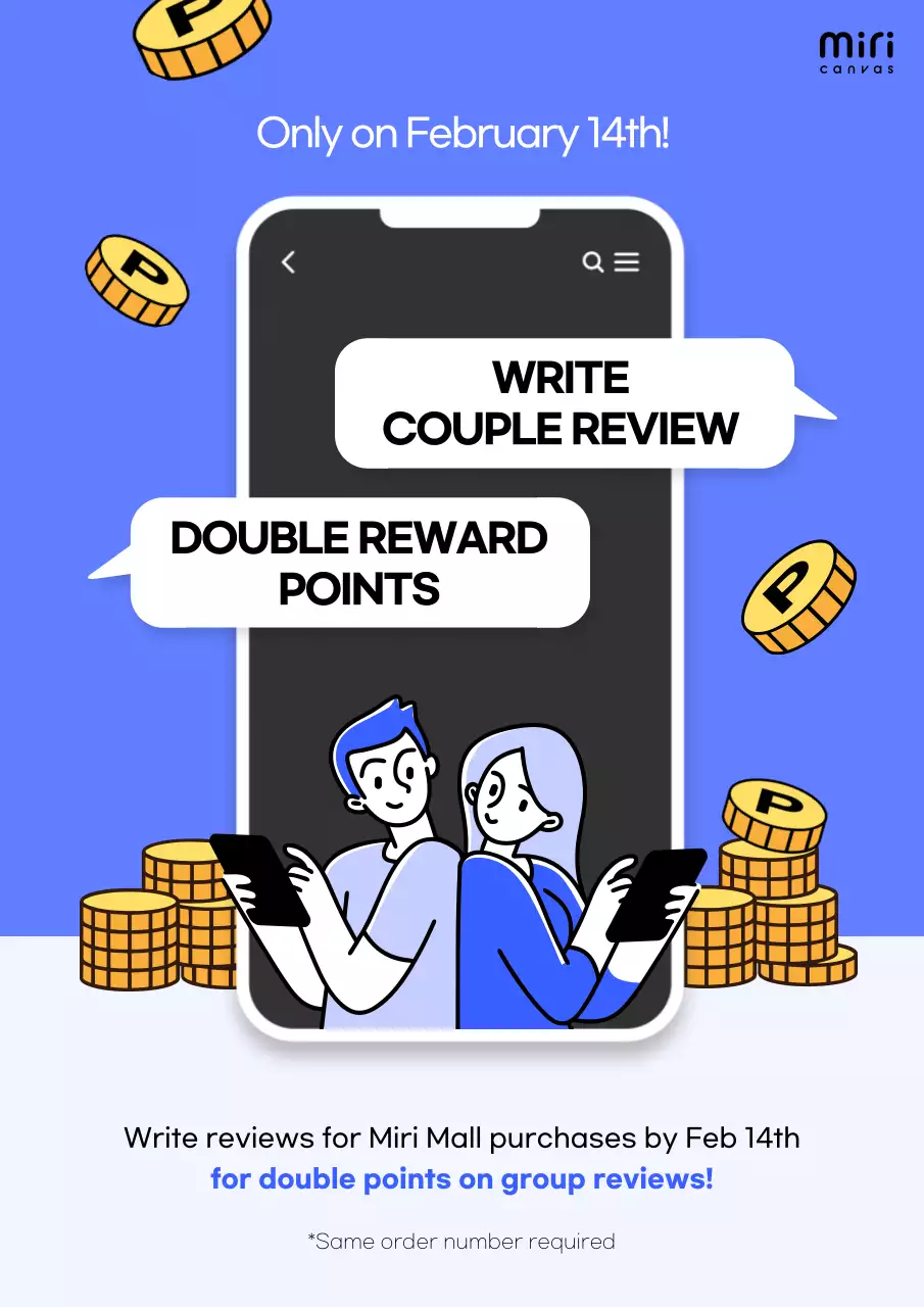 Blue Modern Reward Promotion Poster