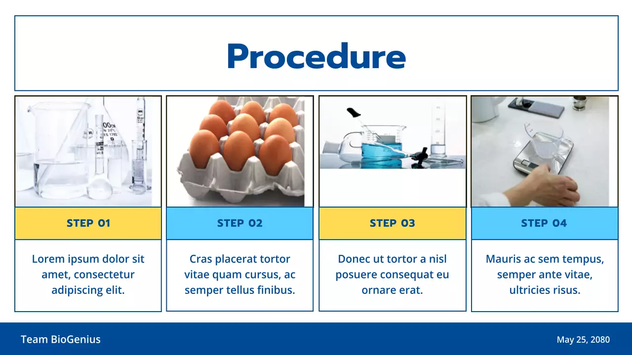 Light blue and yellow line illustration clean science experiment education class presentation theme