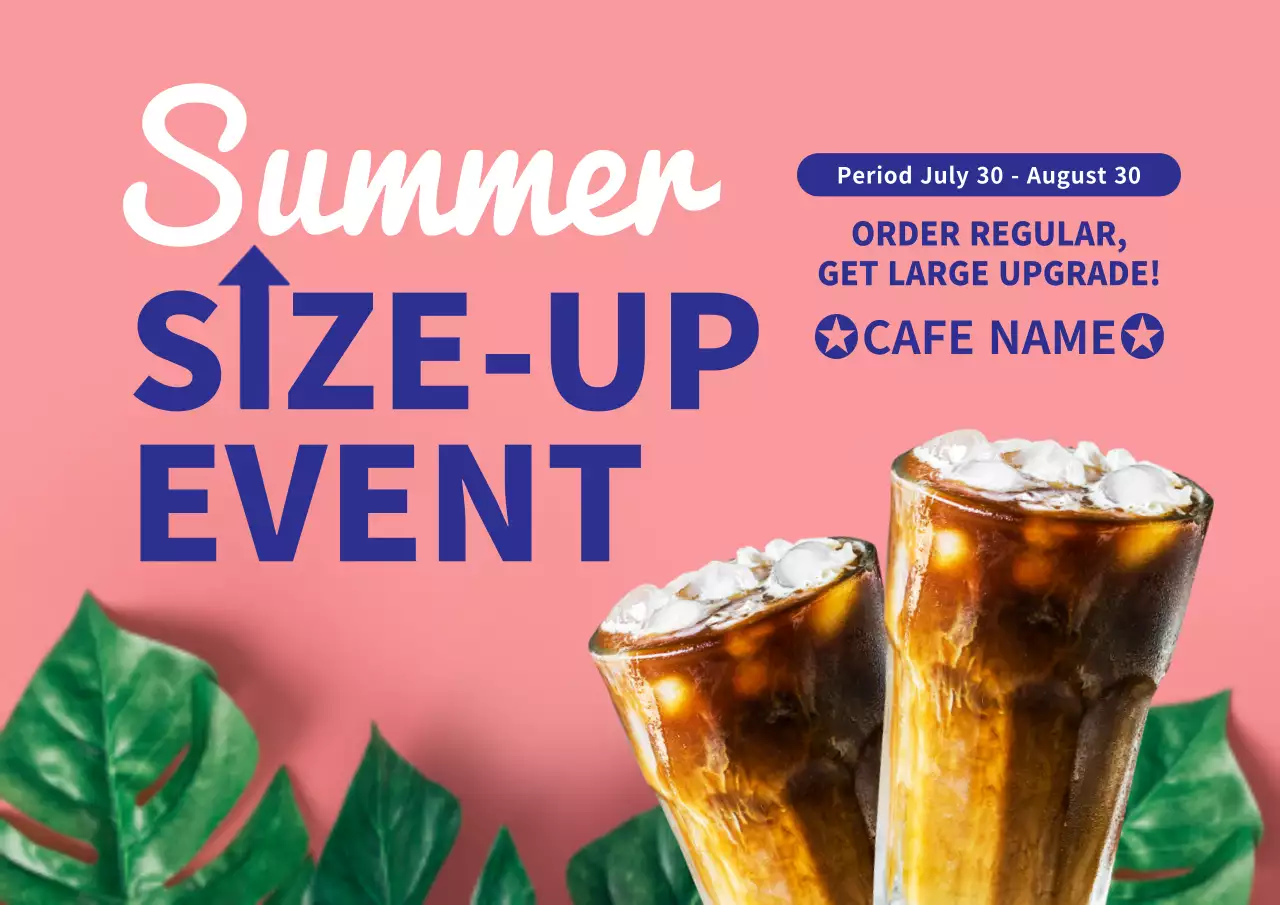 Pink Trendy Summer Promotion Poster