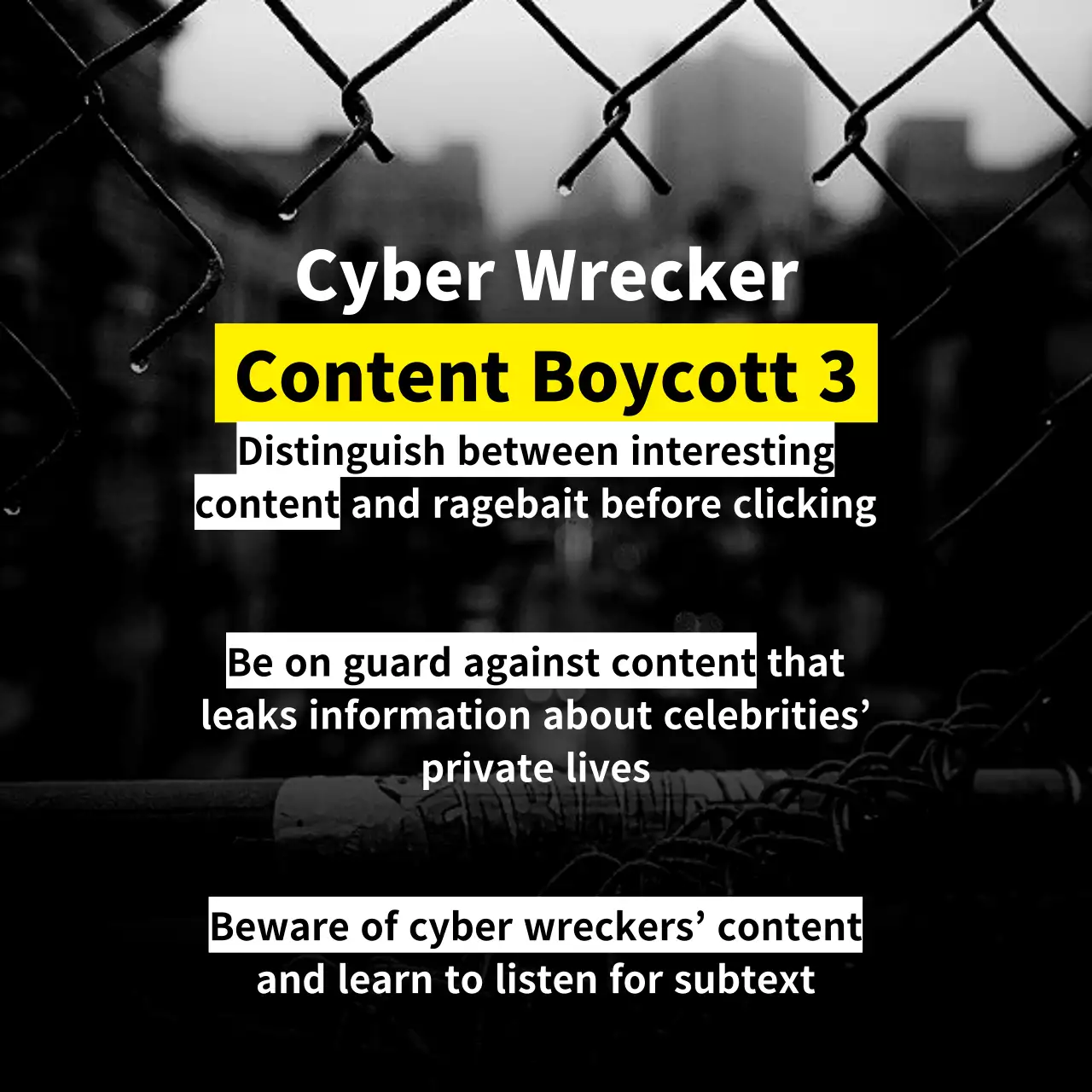 Cyberwrecker with black and yellow warning lines