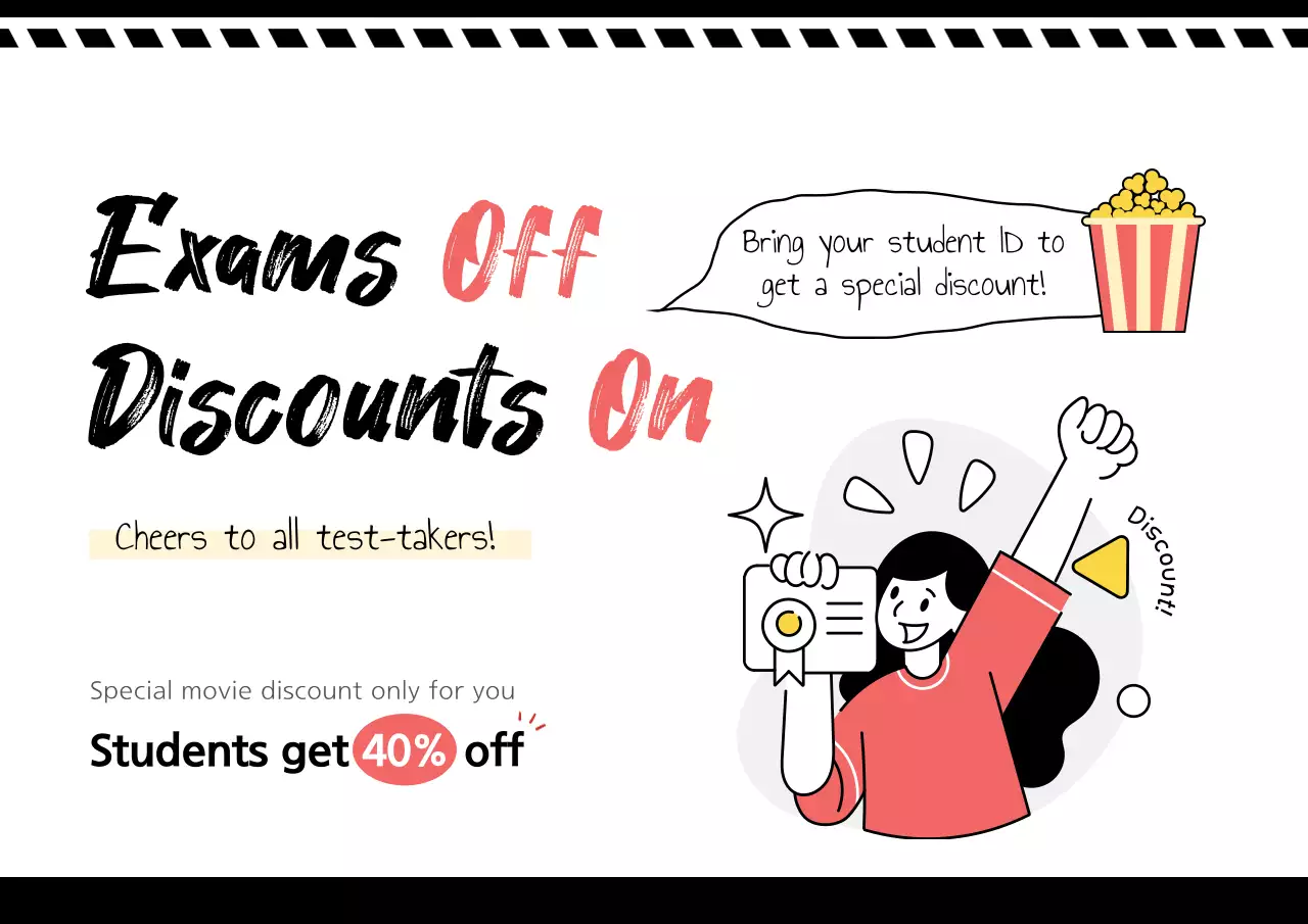 Red Trendy Student Promotion Poster