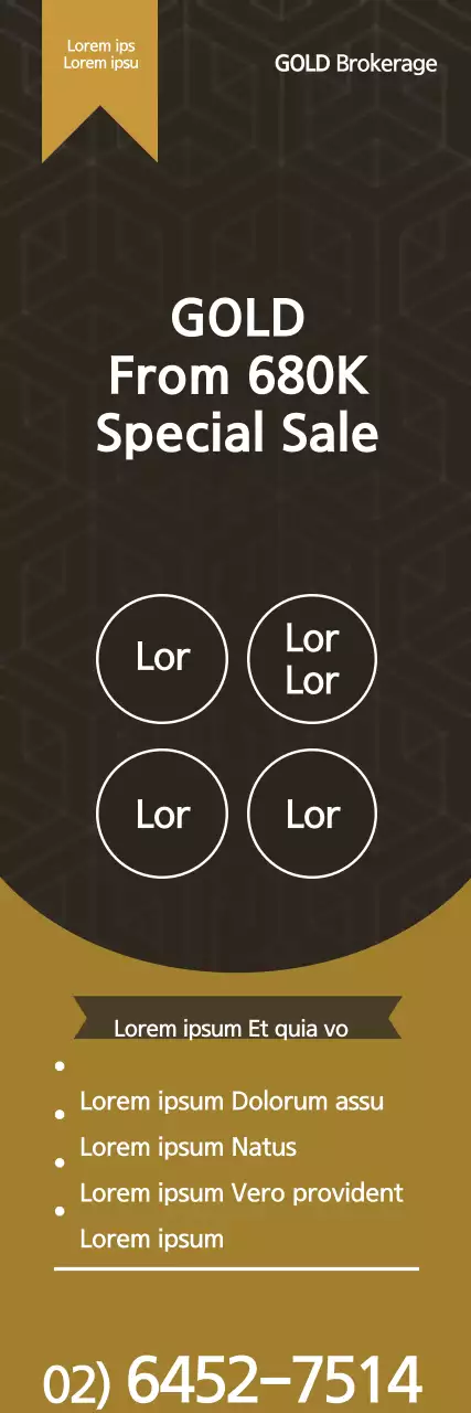 Banner promocional preto moderno dourado