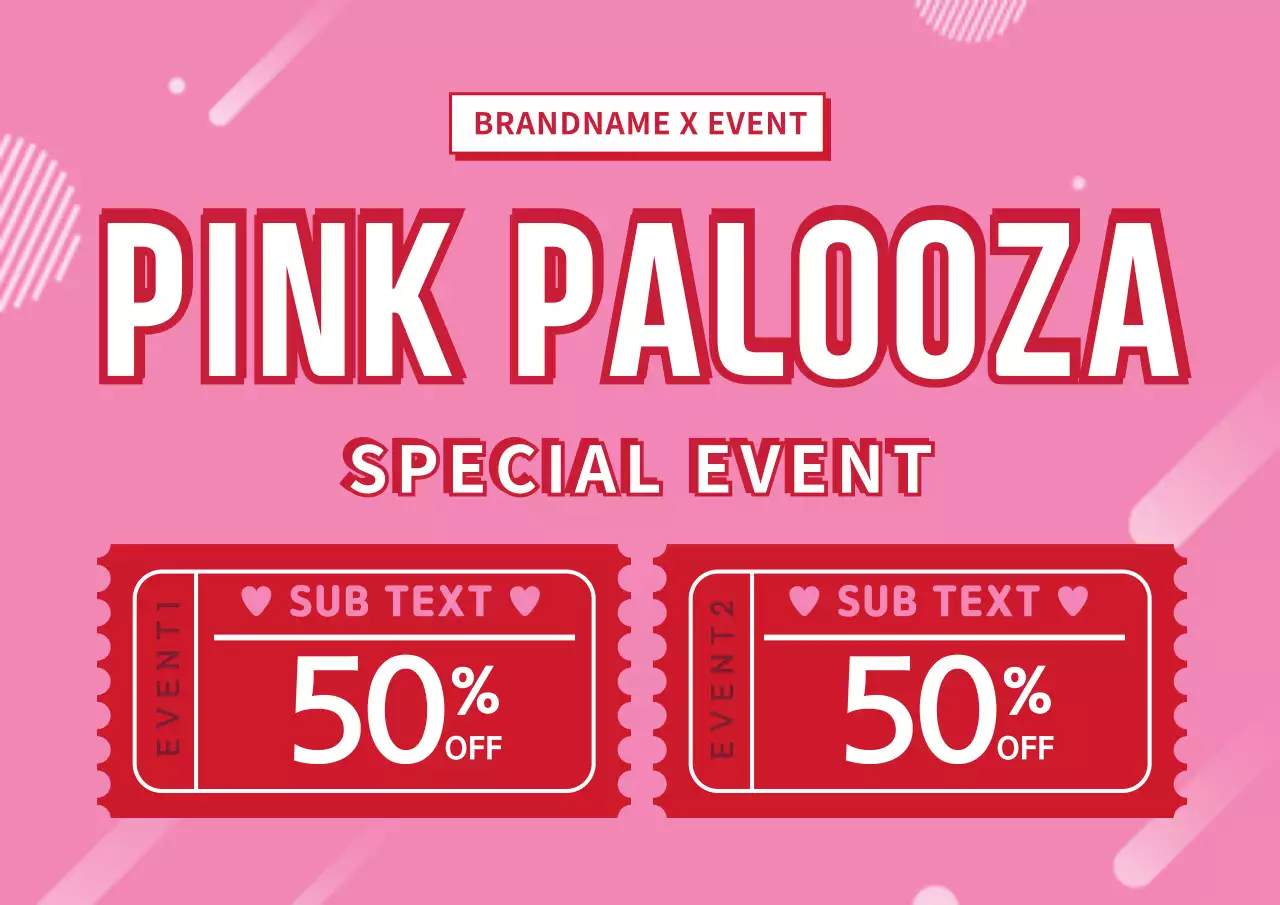 Pink Trendy Event Promotion Poster