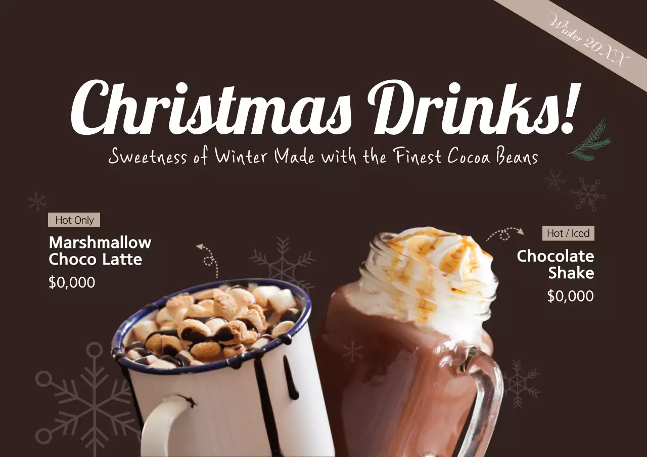 Brown Traditional Christmas Promotion Poster