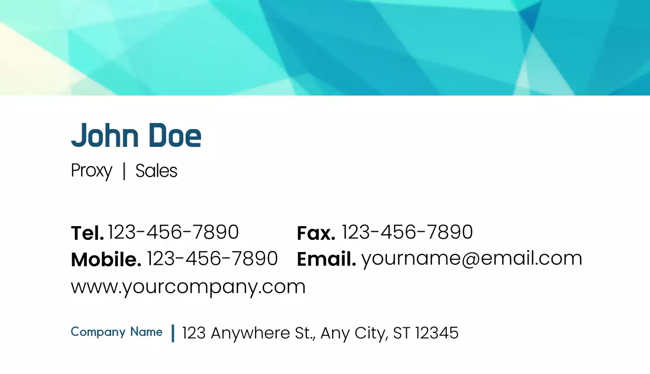 Corporate business cards with geometric patterns