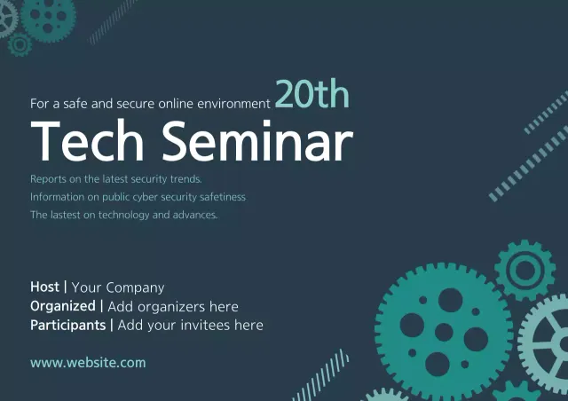 Teal Modern Tech Seminar Announcement Poster