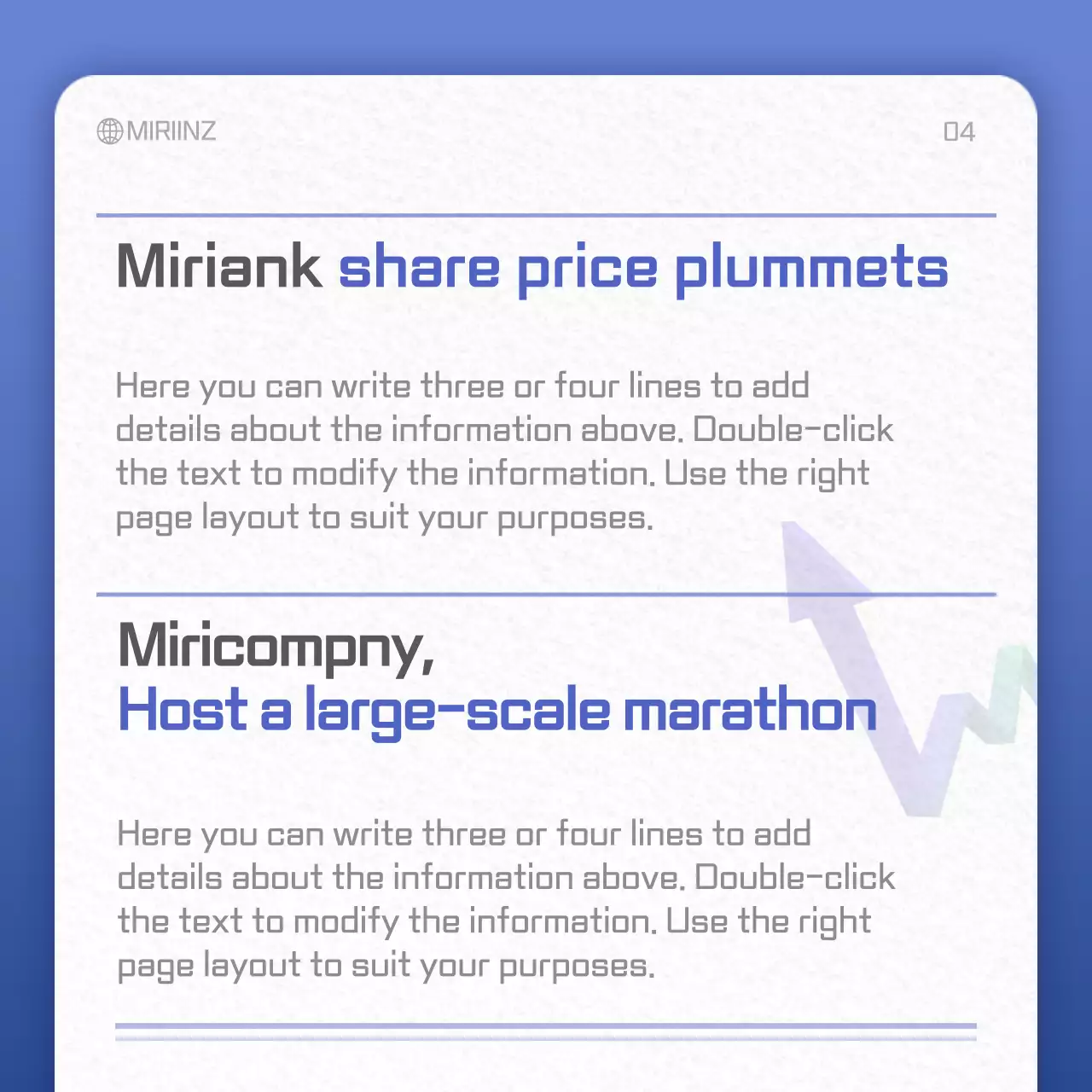 Paper Texture Card in Blue and GrayConcept NewsClipping