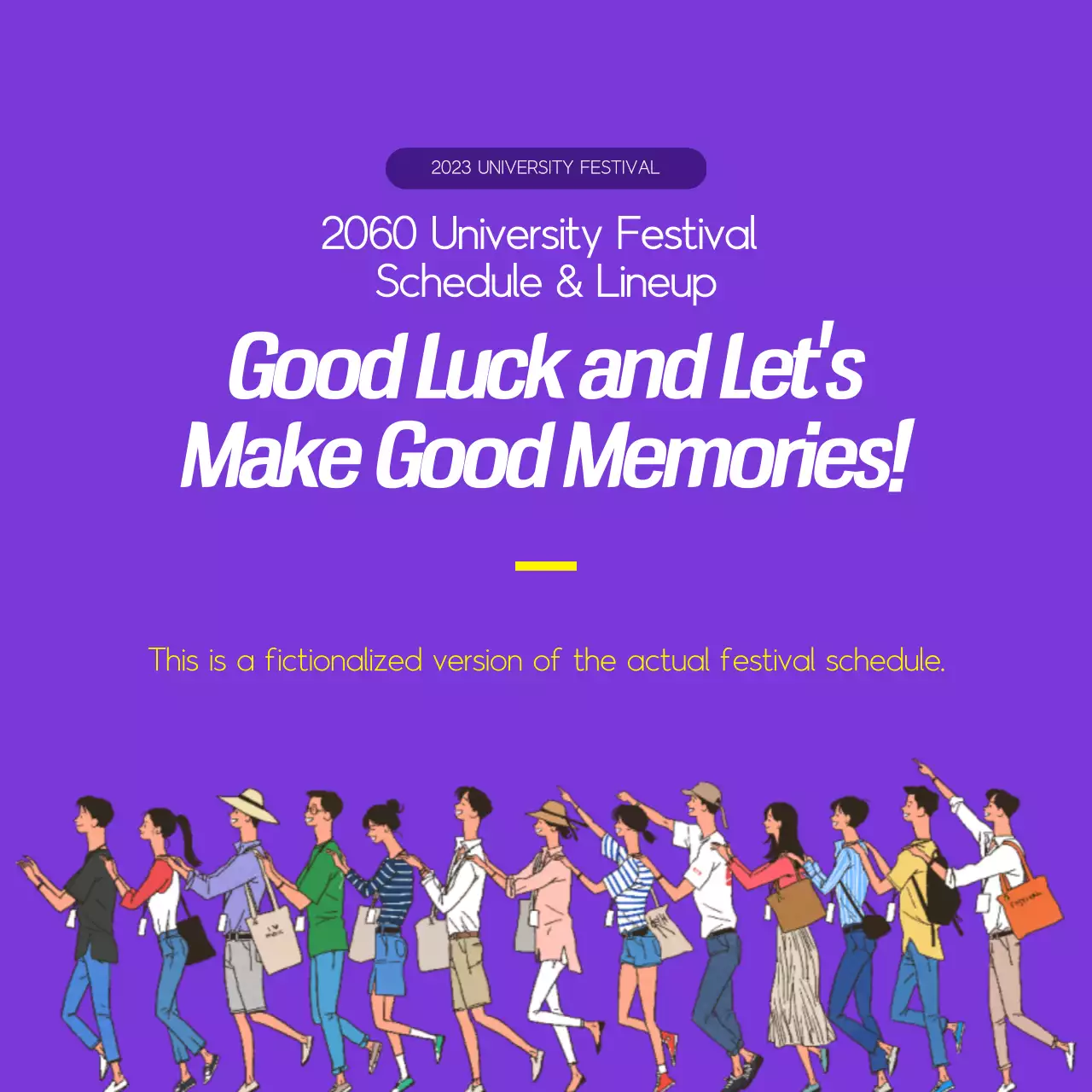 Purple Trendy Festival Schedule Instagram Carousel