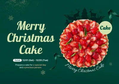 Green Elegant Christmas Promotion Poster