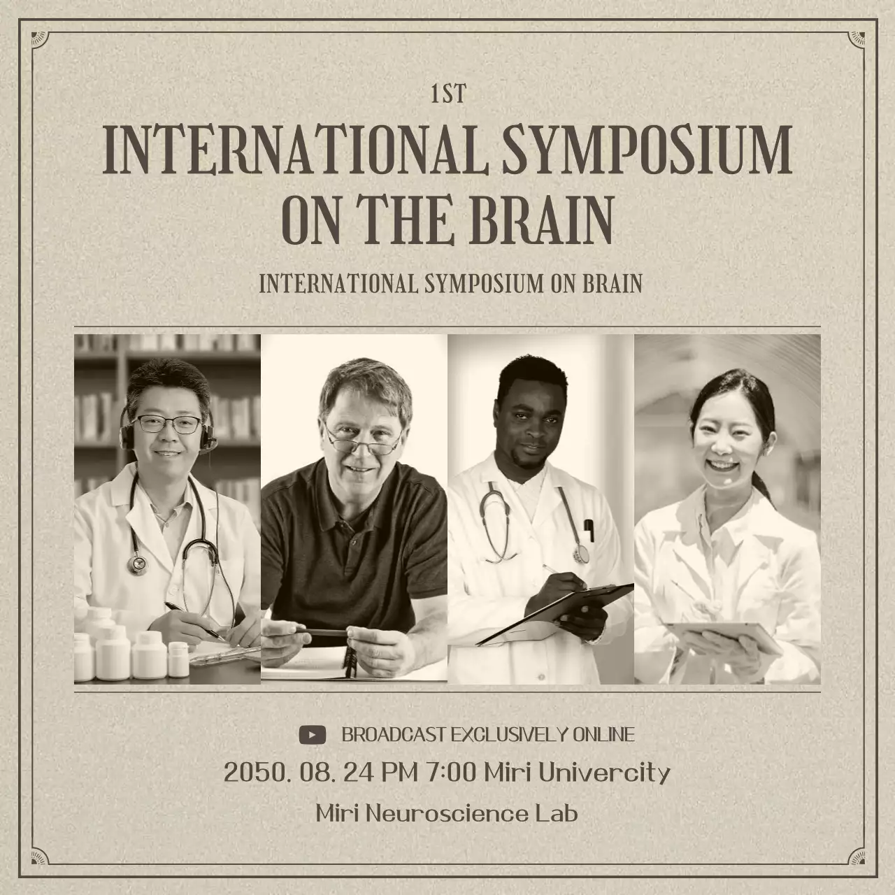 Neuroscience and laziness in a beige, realistic illustration concept