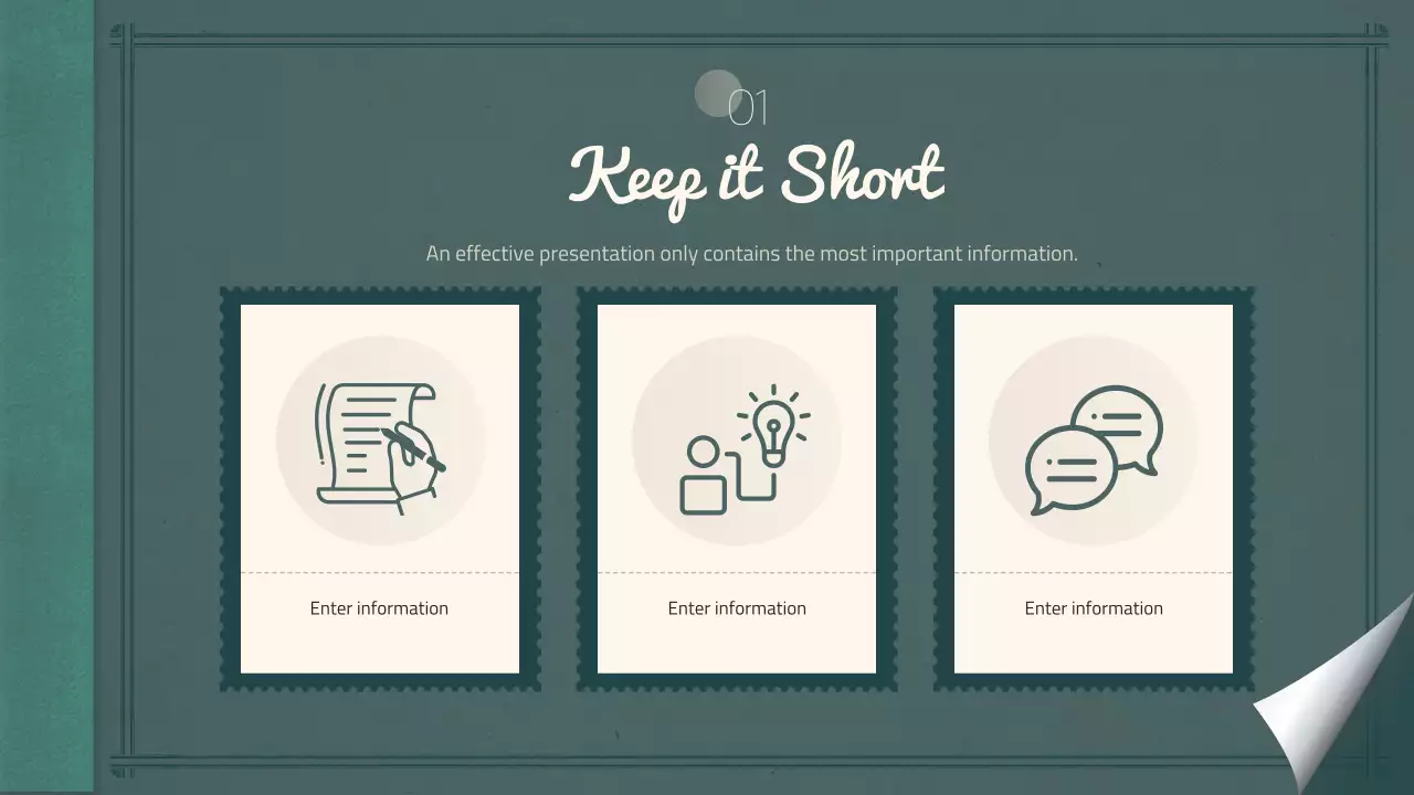 초록색 노트컨셉의 설득력 있는 프레젠테이션