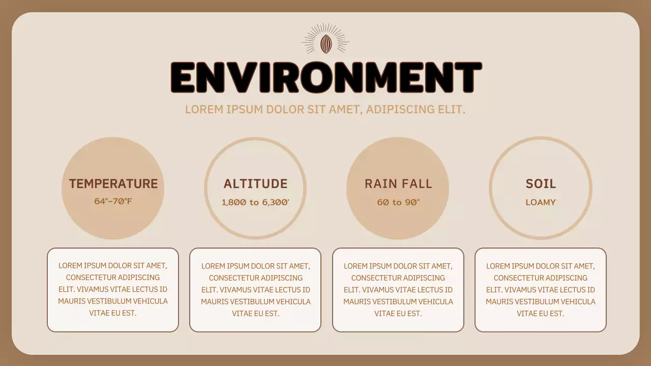 베이지색 커피 교육 따뜻한 프레젠테이션 