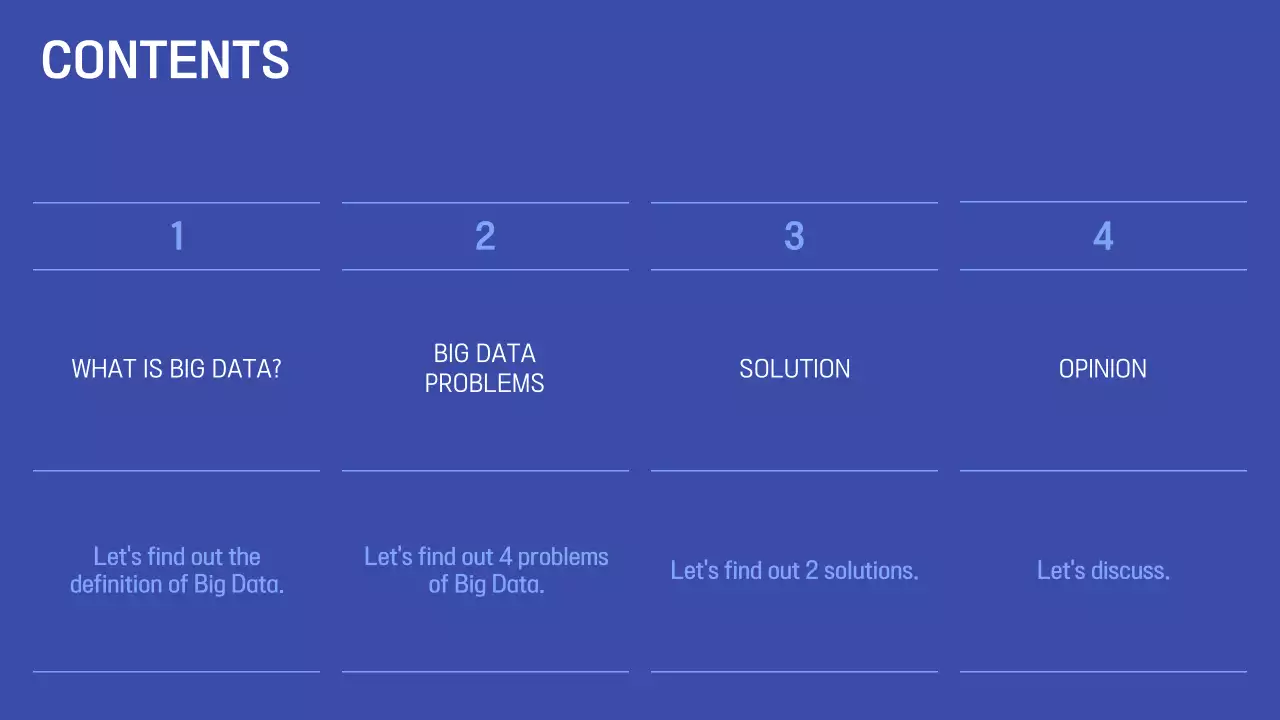 Blue Professional Big Data Presentation