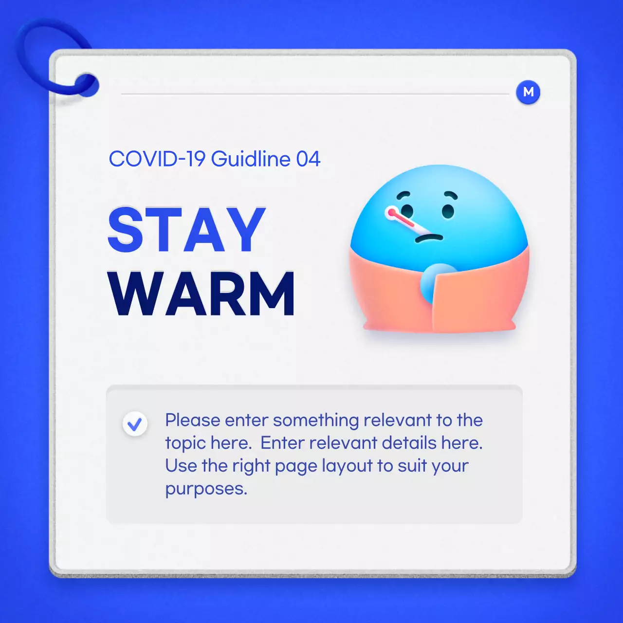 Blue Modern Covid-19 Guideline Instagram Carousel