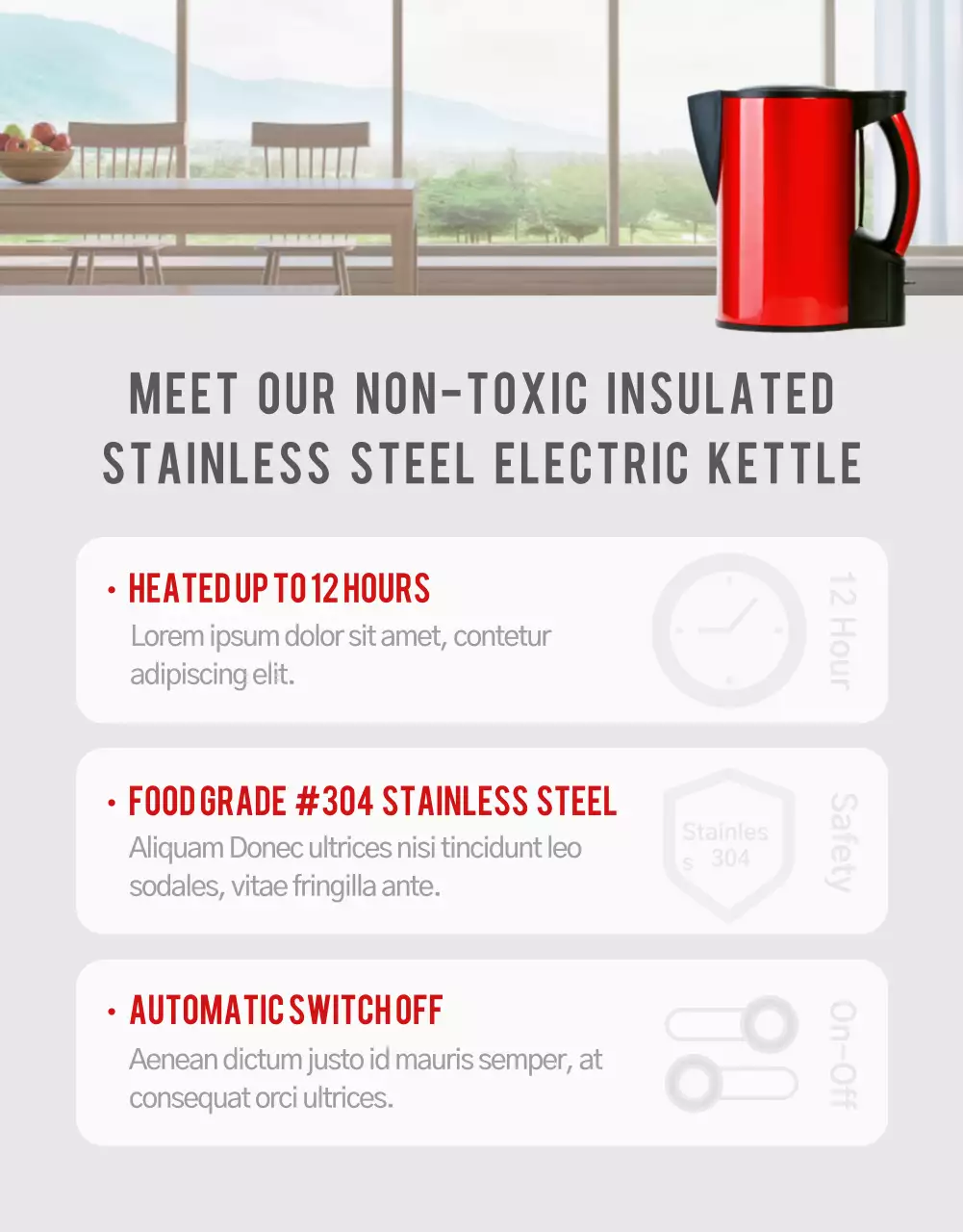 Simple Kettle theme with red and gray colors