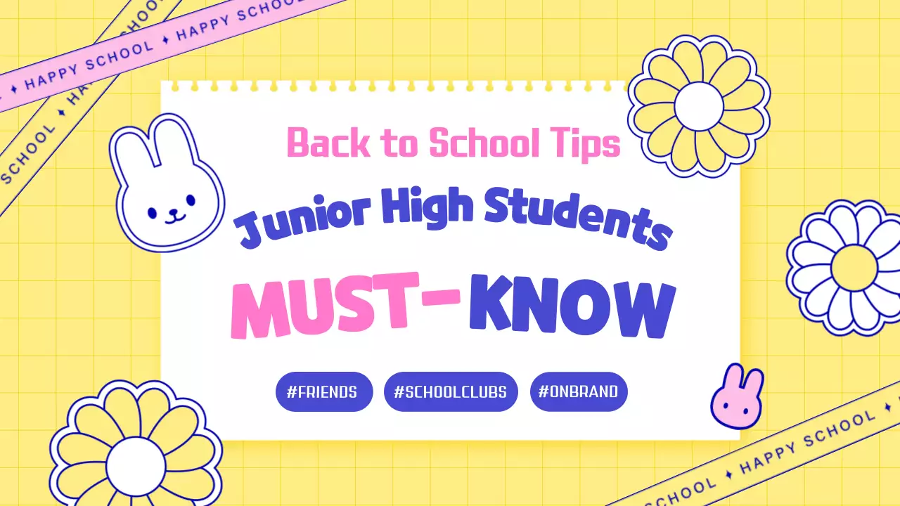 Simple blue and yellow pre-high school know-how posts