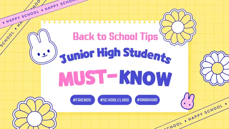 Simple blue and yellow pre-high school know-how posts