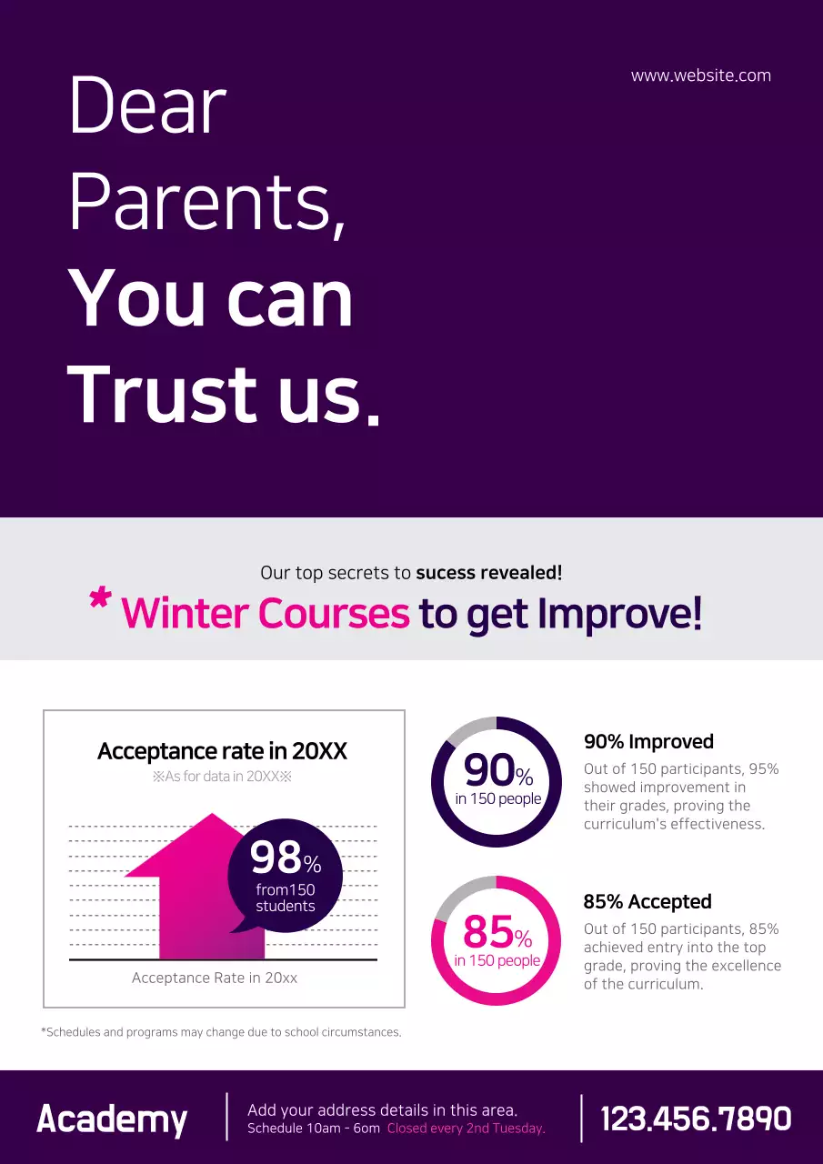 Purple Modern Education Promotion Poster