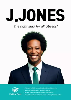 White Professional Political Promotion Poster