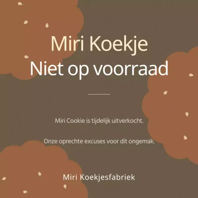 Bruine over-the-counter en uitverkochte voorraad meldingen