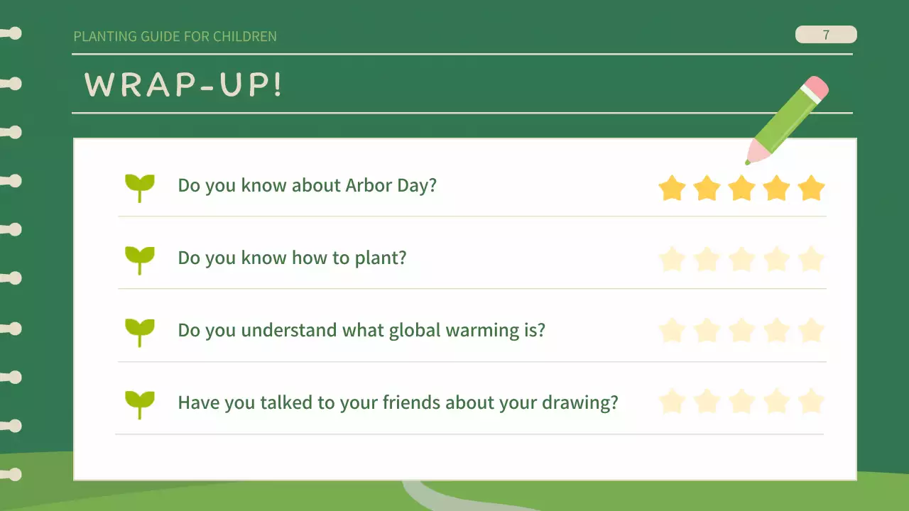 Green Illustrated Arbor Day Activity Sheet