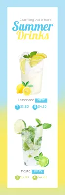 Banner de promoção de verão moderno azul