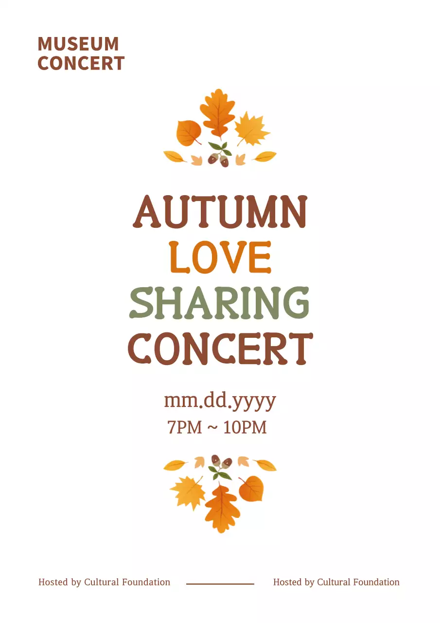 Brown Classic Autumn Event Poster