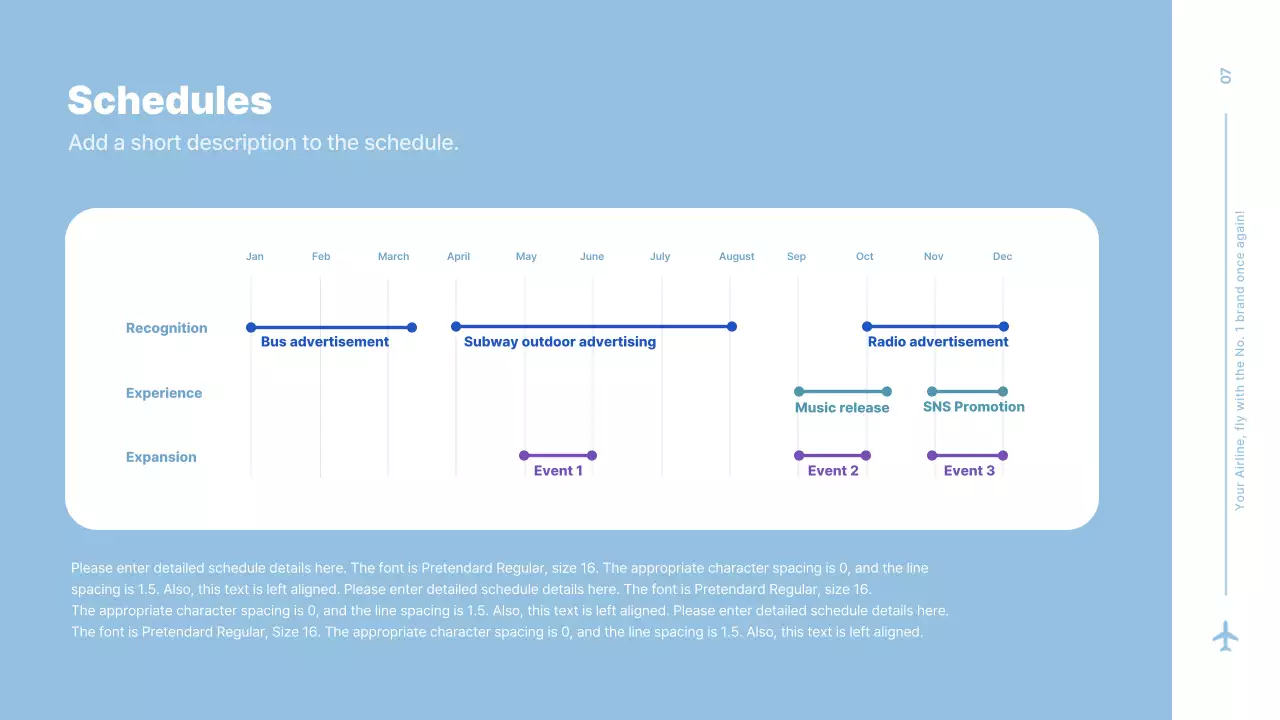 Blue Modern Airline Presentation